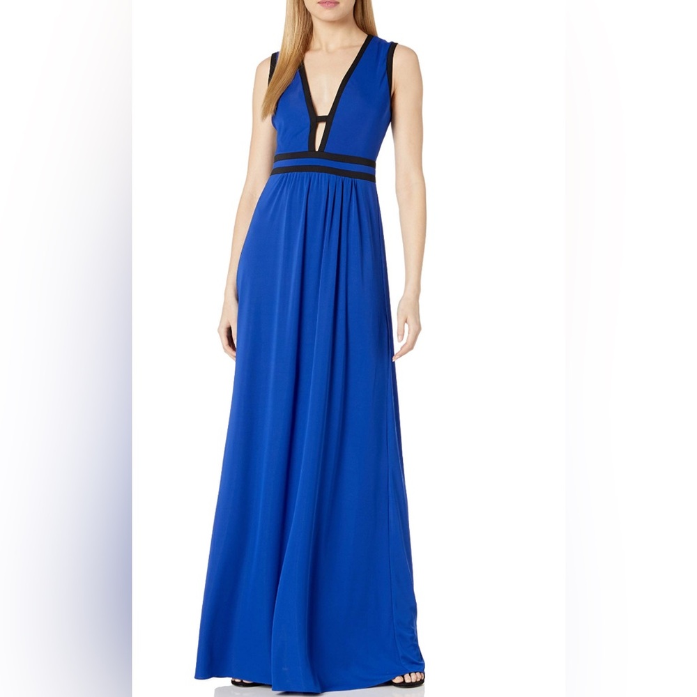 BCBG Max Azria Juliette Deep V Gown Maxi Dress NEW